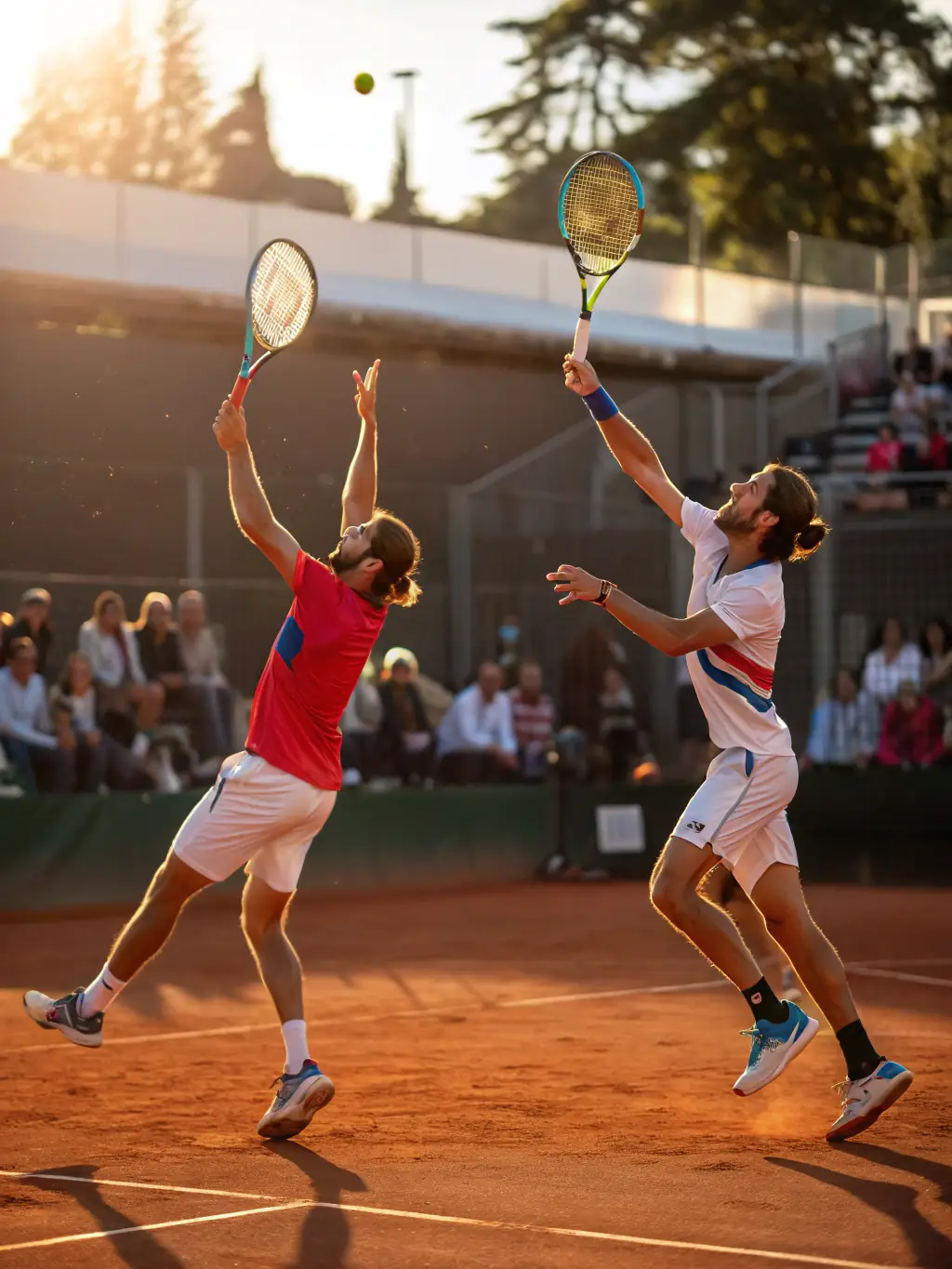 A young tennis player in action during a year-round camp session, focusing on their determined expression and dynamic movement.